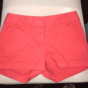 J. Crew pink chino shorts